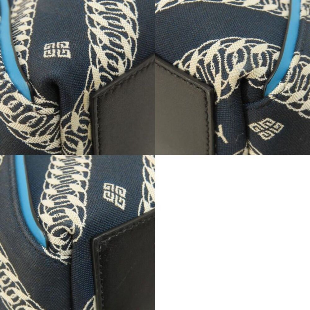 Givenchy Shoulder Bag Navy Canvas Tote Bag (Pre-Owned) - Picture 10 of 11